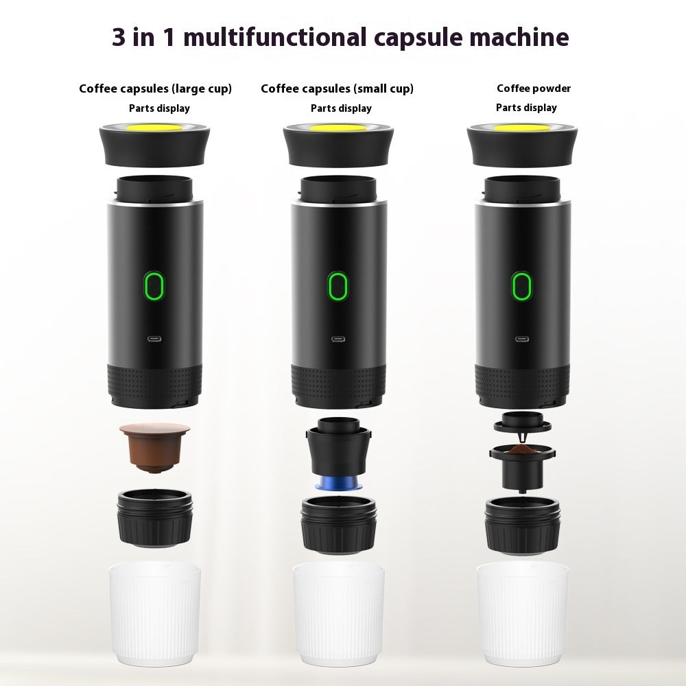 Electric Grinder Coffee Travel Handy 3 In1 Espresso Portable Coffee